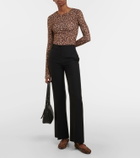 Gianvito Rossi Carla leopard-print suede ballet flats