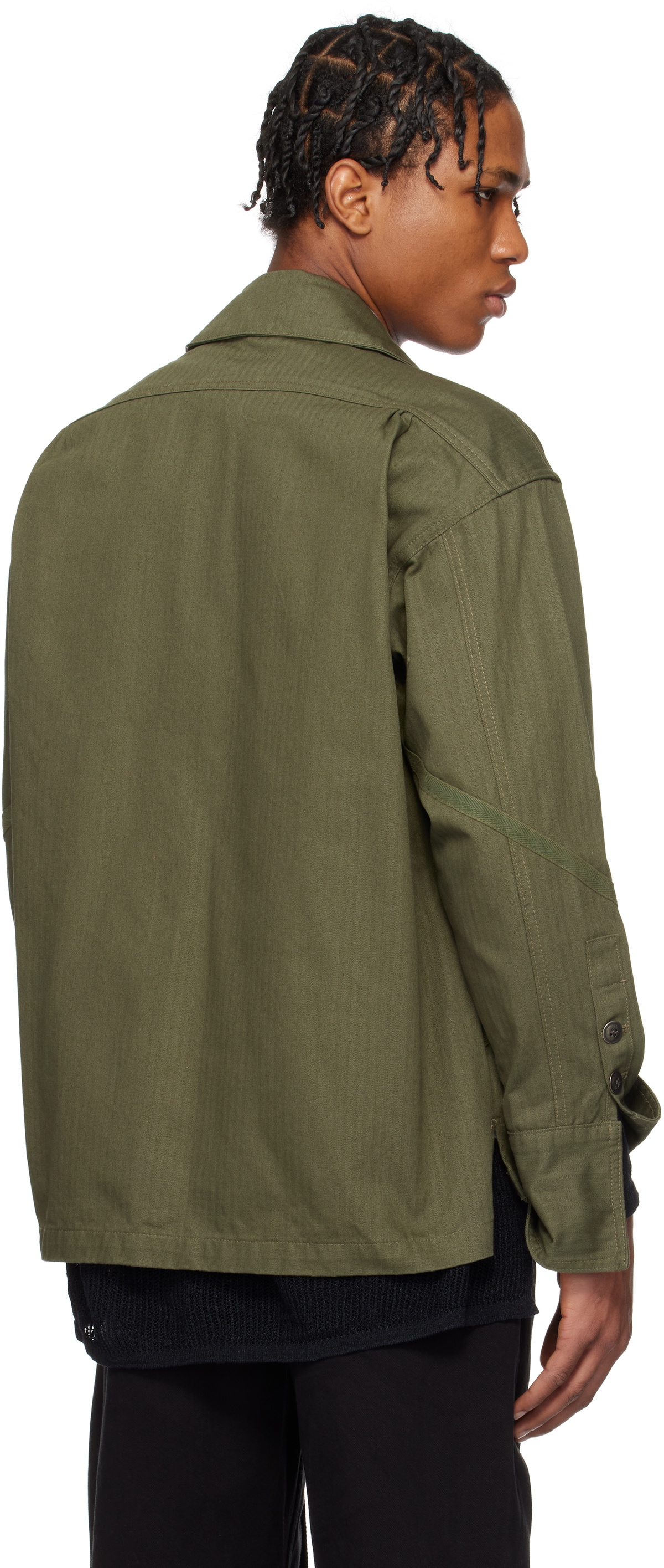 Greg Lauren Khaki Army Boxy Jacket