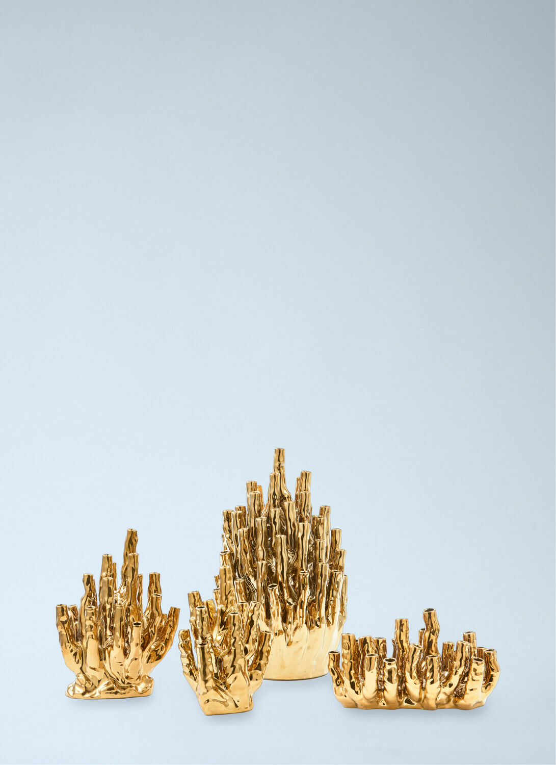 POLSPOTTEN Sculptural Brass Candle Holder