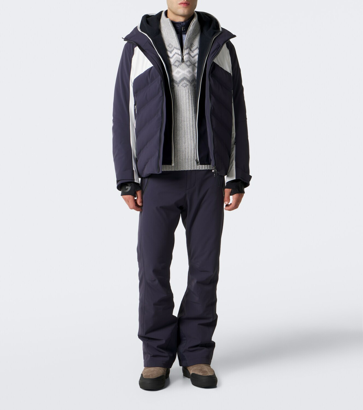 Bogner Ludi Fair Isle cashmere half-zip sweater