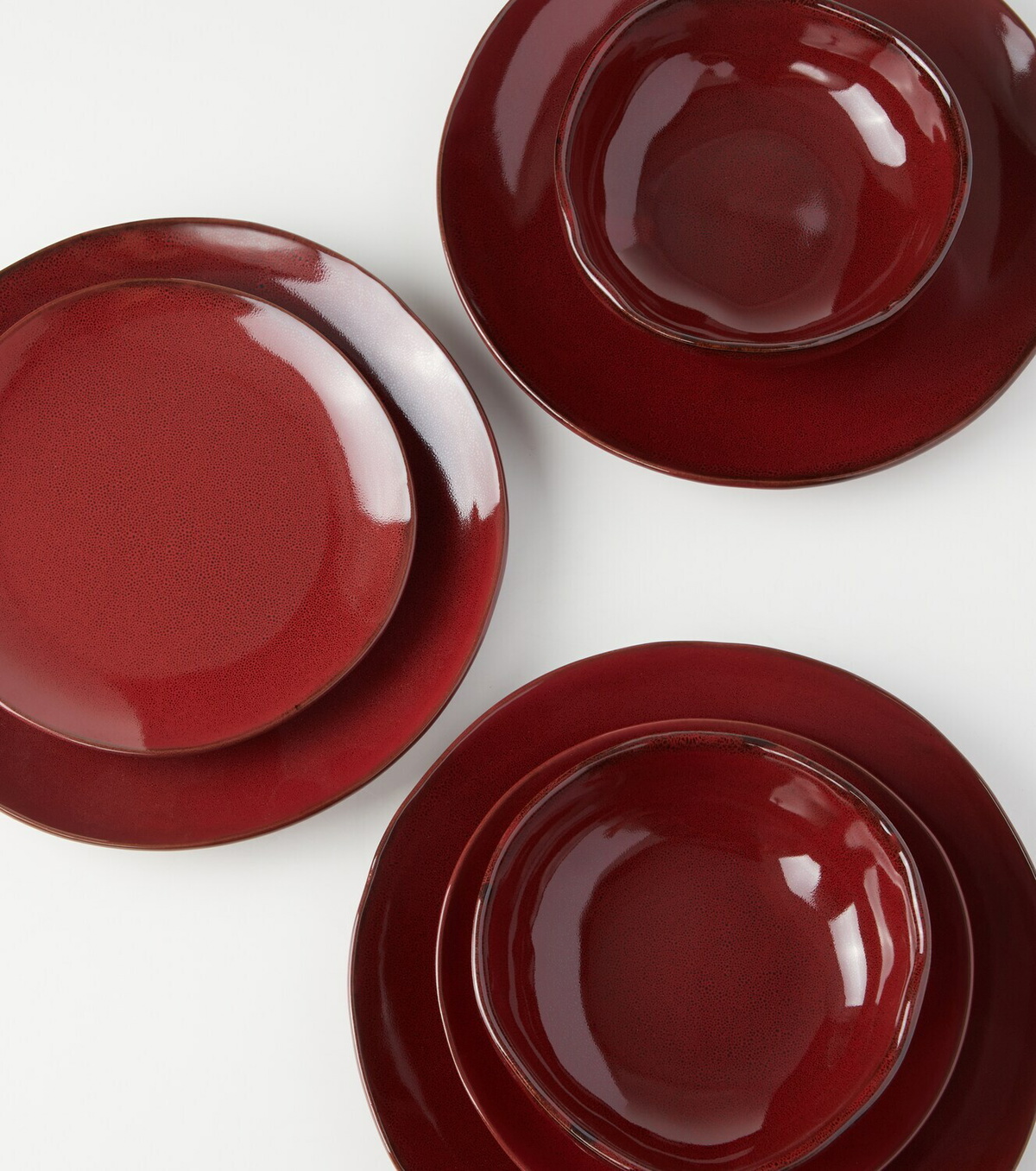 Serax Set of 12 stoneware dinner plates by Marie Michielssen