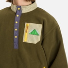 Brain Dead Men's Equipment Fleece Pullover Jacket in Olive
