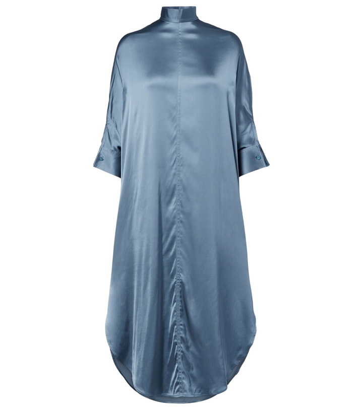 Photo: Acne Studios Asymmetric scarf-detail satin midi dress