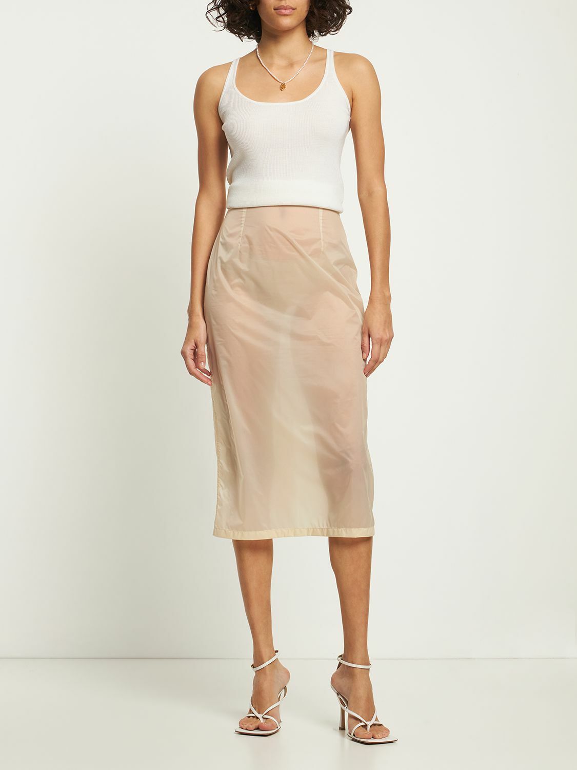 MAISON MARGIELA - Sheer Pencil Midi Skirt Maison Margiela