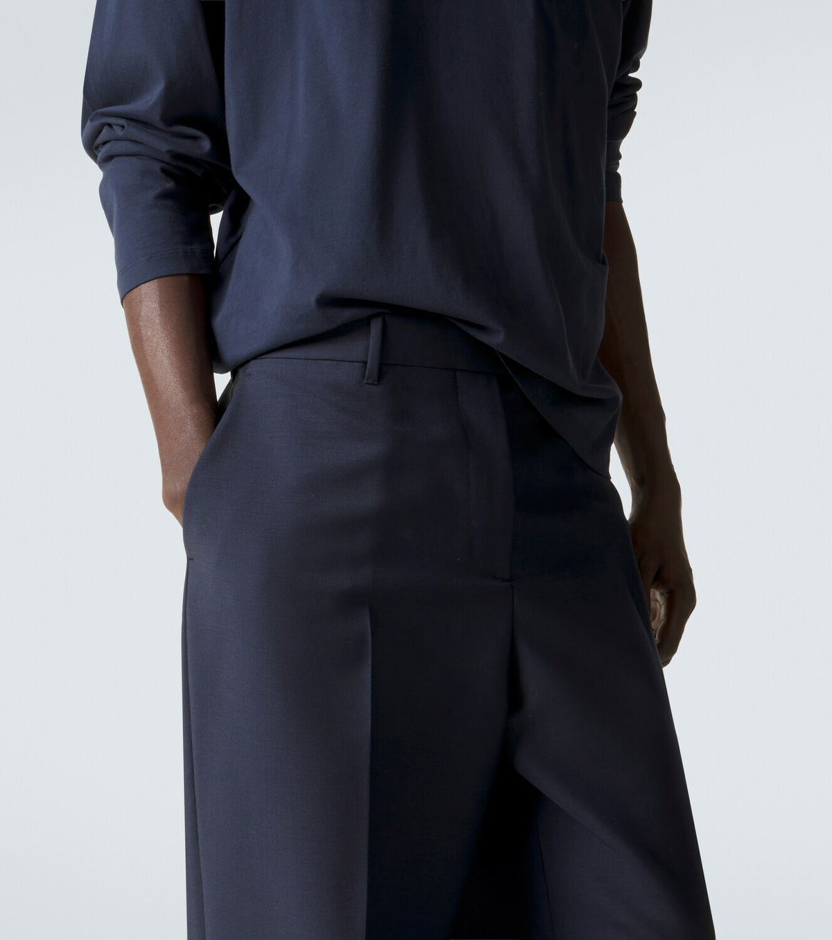 Miu Miu Pleated mohair and wool straight-leg pants