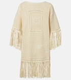 Zimmermann Indra crochet fringed cotton minidress