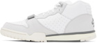 Nike White & Gray Air Trainer 1 Sneakers