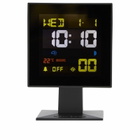 Newgate Clocks Monolith LCD Alarm Clock in Black 