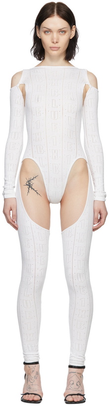 Photo: 1XBLUE SSENSE Exclusive White Cotton Jumpsuit
