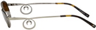 Marine Serre Gunmetal Vuarnet Edition Swirl-Frame Oval Sunglasses