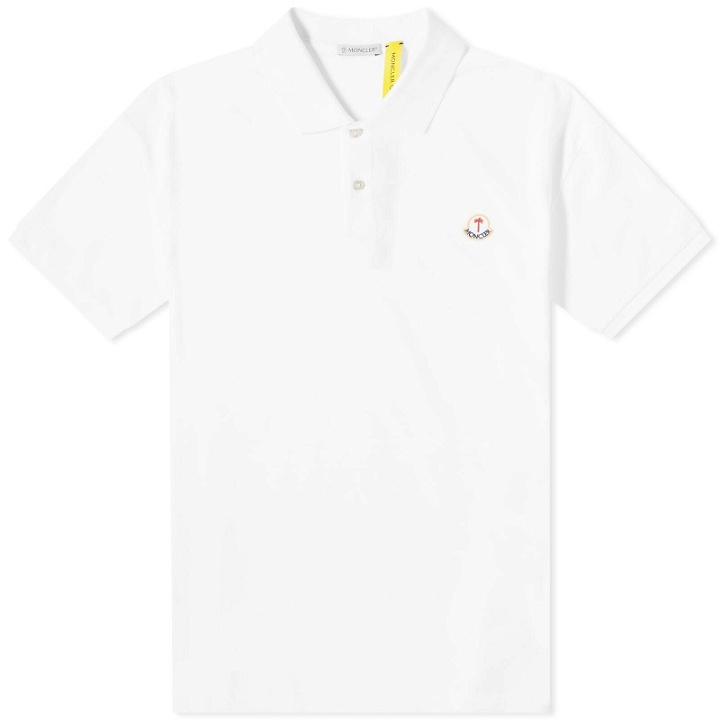 Photo: Moncler Genius x Palm Angels Short Sleeve Polo Shirt in White