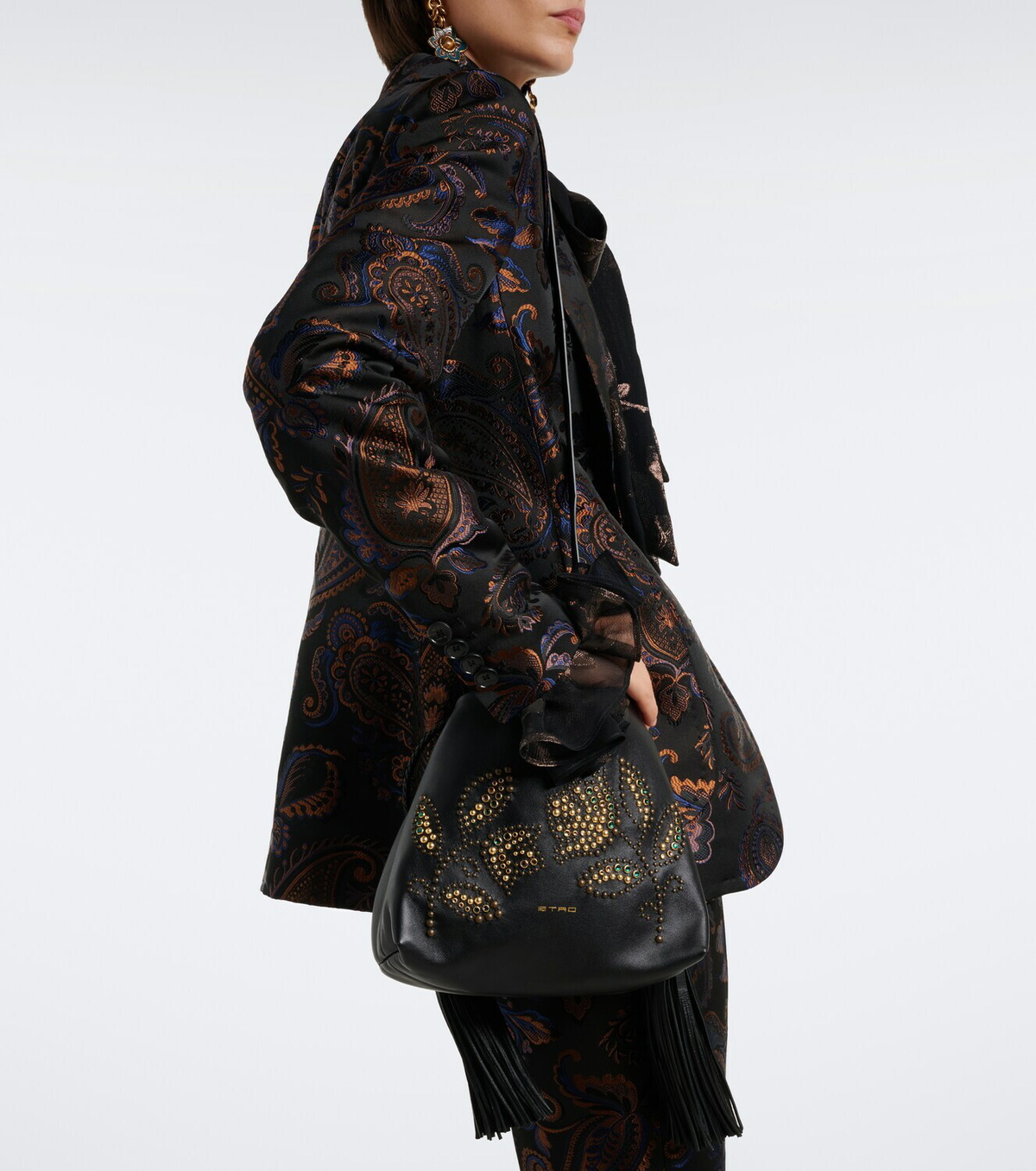 Etro Kalispera Mini studded leather crossbody bag