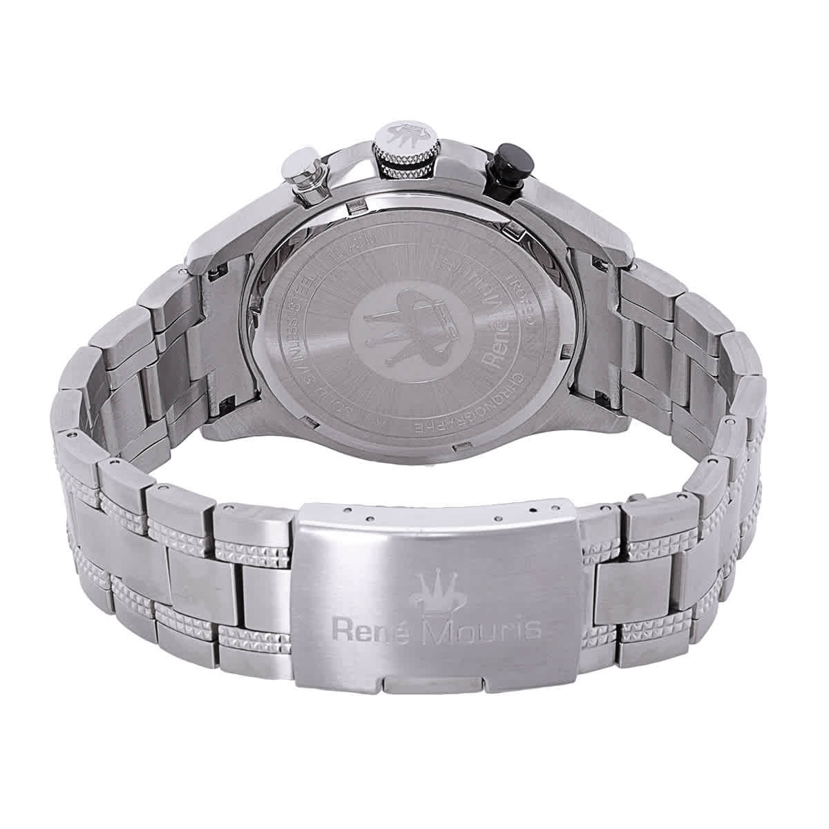 Rene Mouris Trofeo Chronograph Silver and Black Dial Mens Watch 90120RM1