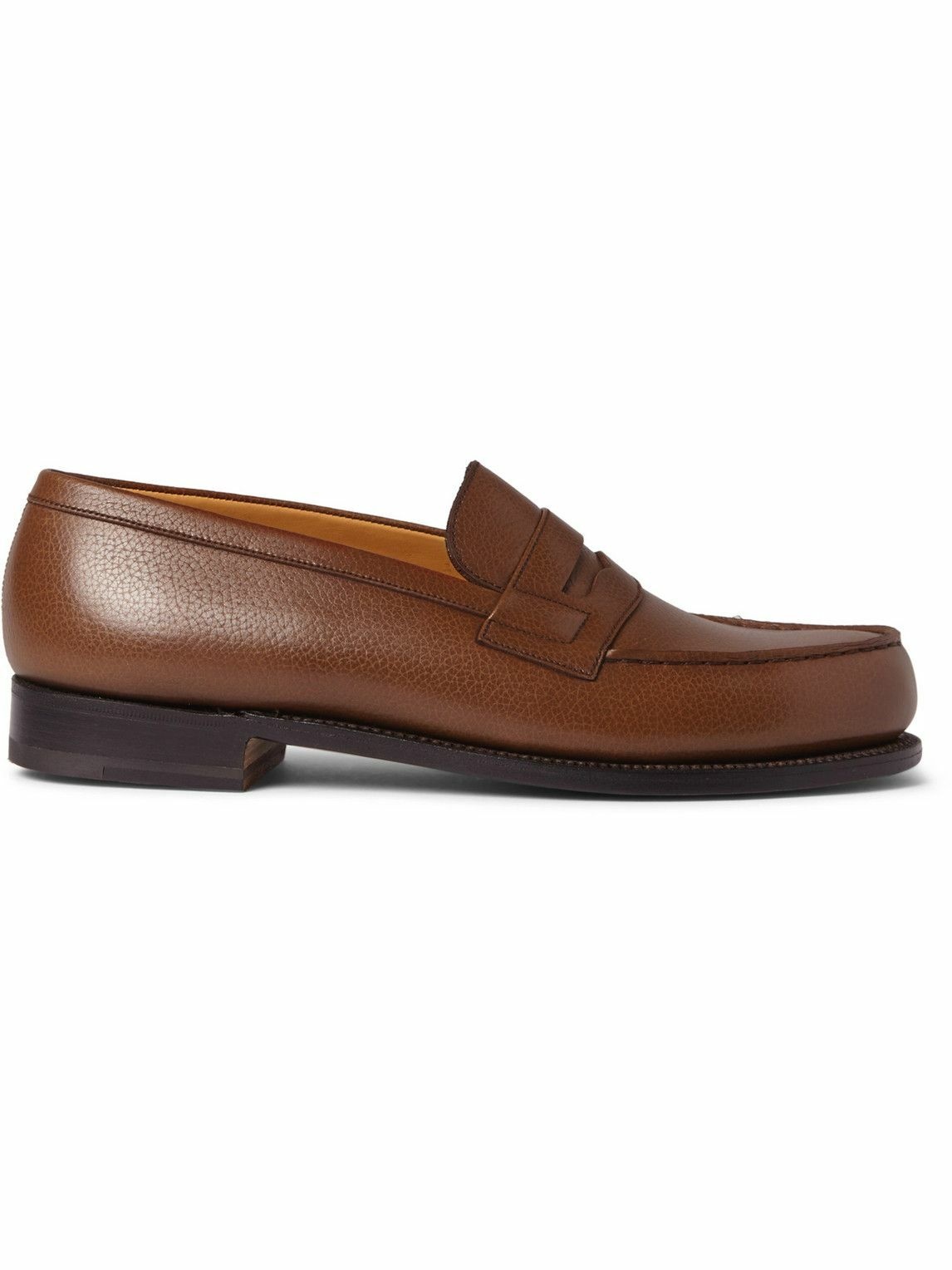 Photo: J.M. Weston - 180 Moccasin Grained-Leather Loafers - Brown