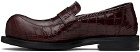 Martine Rose Brown Bulb Toe Loafers