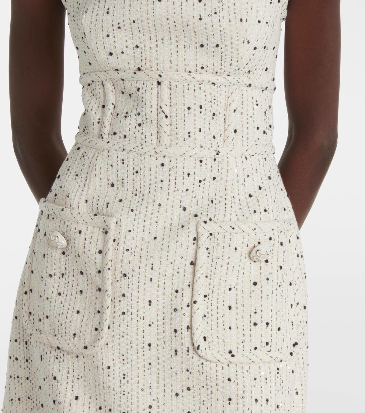 ワンピース Elie Saab Gabardine Midi Dress PALM SHADE40 Gabardine Gabardine Midi Dress – ELIE SAAB