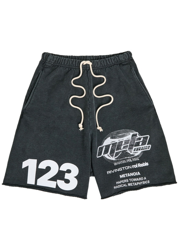 Photo: Rivington Roi Rebis Radical Printed Cotton Shorts Black