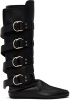 Ann Demeulemeester Black Siver Soft Boots