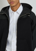 Givenchy Logo Hooded Cotton and Shell Windbreaker Jacket Black