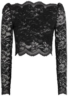 Rabanne Off-the-shoulder Lace Crop top Black