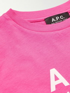 A.P.C. Kids - Abel Logo-Print Cotton-Jersey T-Shirt - Pink