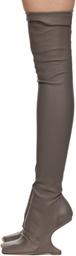Rick Owens Lilies Gray Porterville Cantilever 11 Tall Boots