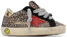 Golden Goose Baby Beige & Brown Leopard Super-Star Sneakers