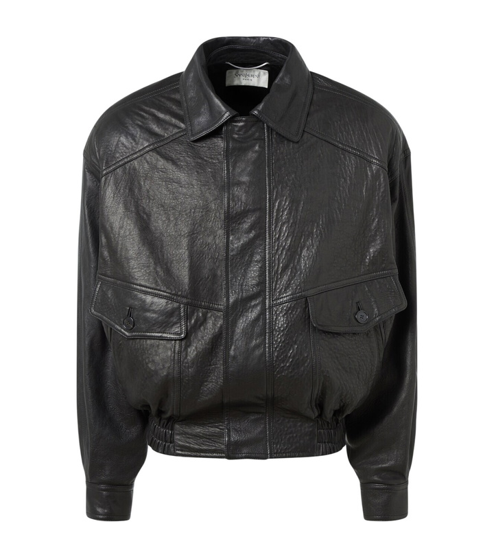 Photo: Saint Laurent Leather bomber jacket