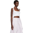 Vivienne Westwood White Cropped Rib Tank Top
