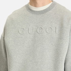 Gucci Men's Embossed Logo Sweatshirt in Grey Melange/Mix
