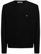 VIVIENNE WESTWOOD - Logo Embroidery Mohair Knit Sweater