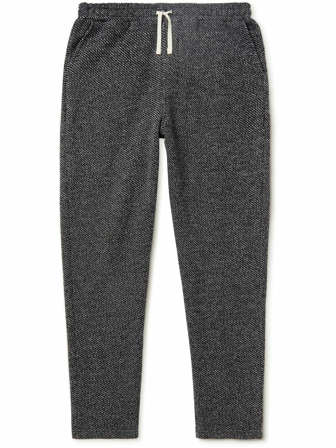 Photo: Oliver Spencer - Tapered Cotton-Blend Jersey Sweatpants - Black