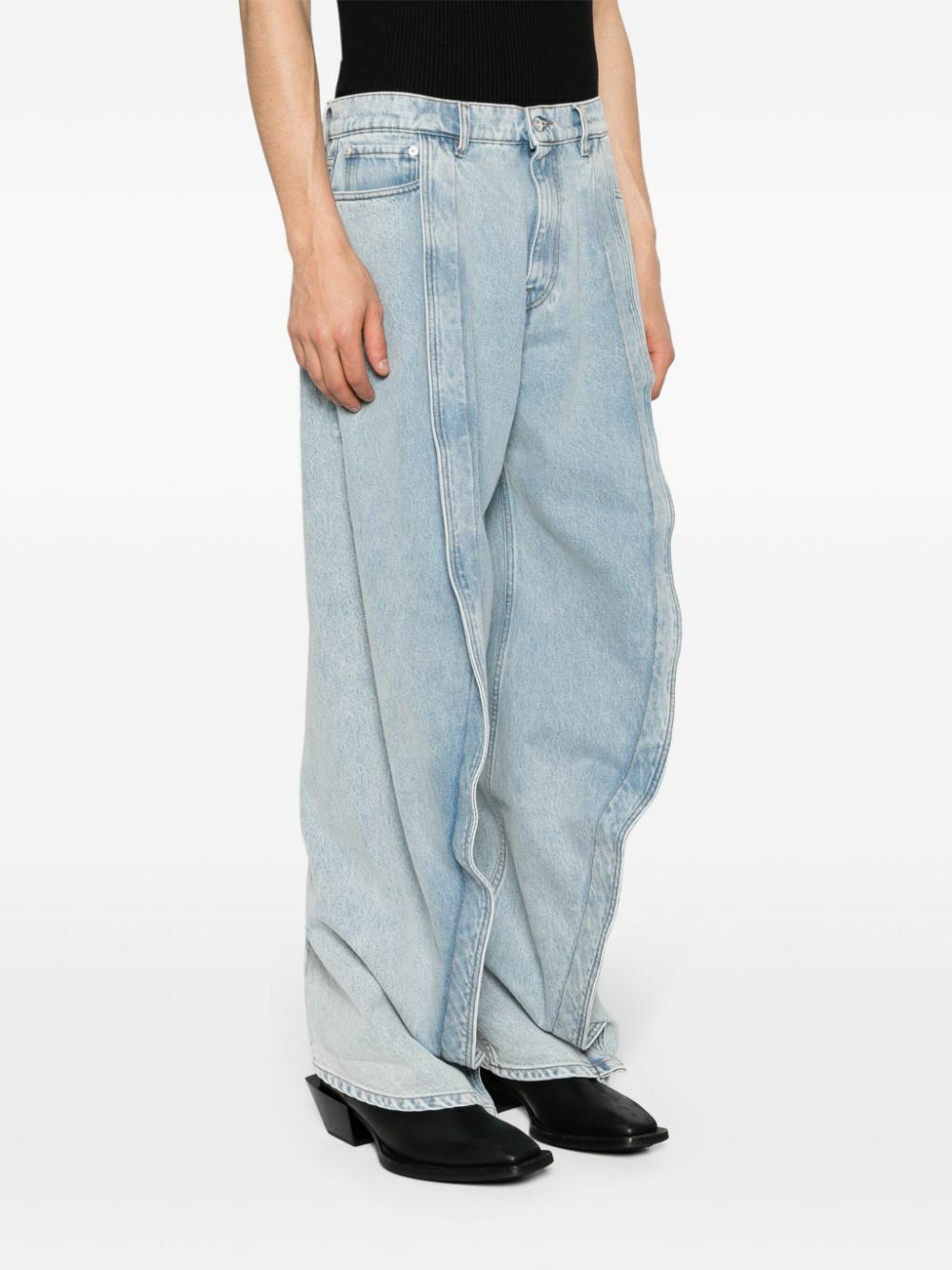Y/Project Blue 3D-Detail Organic Cotton Jeans