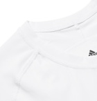 Adidas Sport - Alphaskin Tech Mesh-Panelled T-Shirt - White