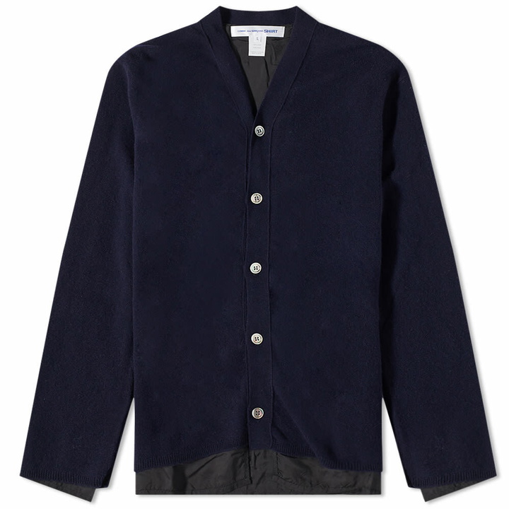 Photo: Comme des Garçons SHIRT Men's Nylon Layer Cardigan in Navy