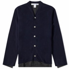 Comme des Garçons SHIRT Men's Nylon Layer Cardigan in Navy