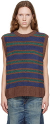 AMOMENTO Multicolor Striped Vest