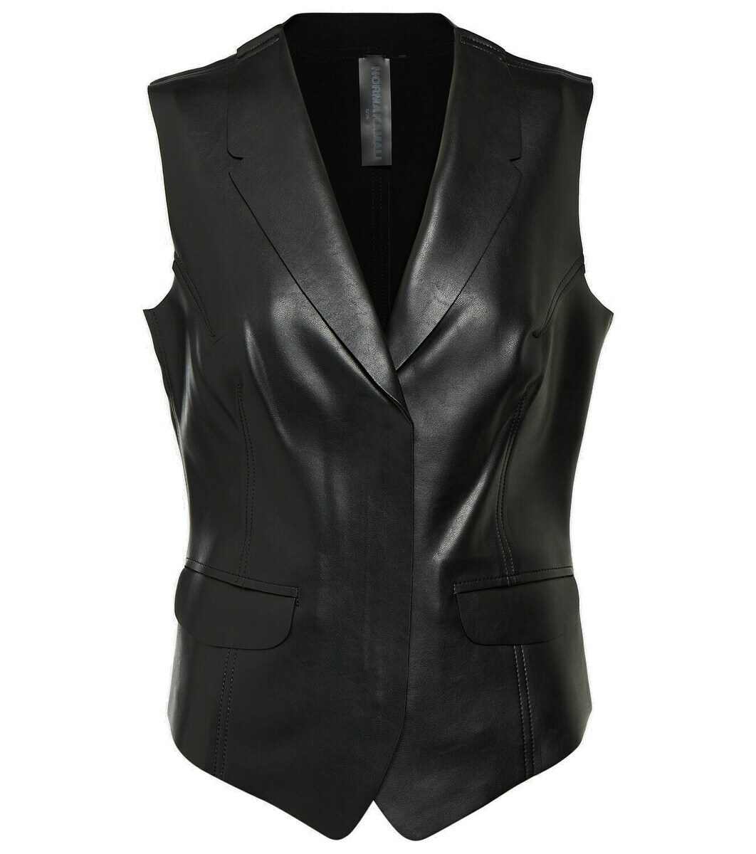 Norma Kamali Chalk stripe racerback vest Norma Kamali