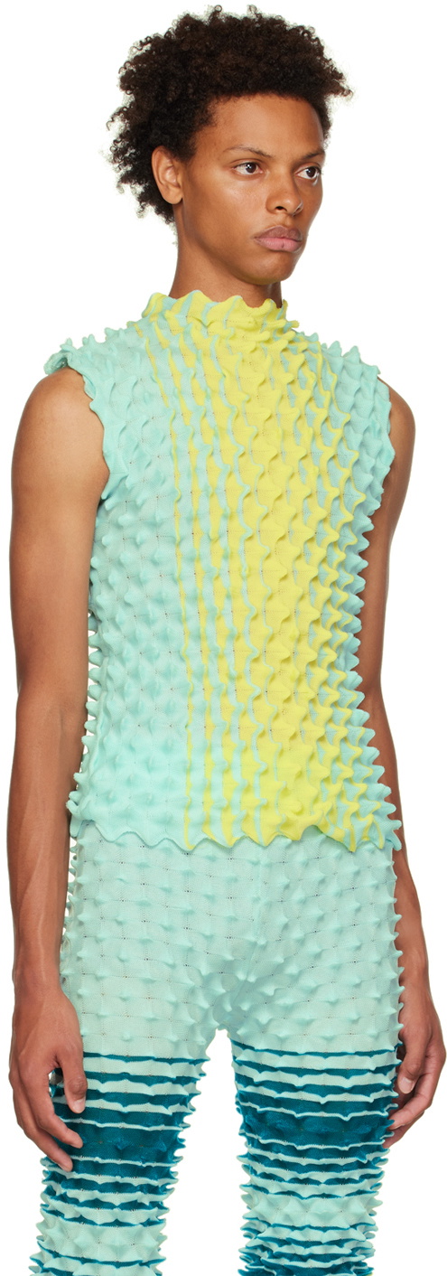 Chet Lo SSENSE Exclusive Blue & Yellow Leeloo Tank Top