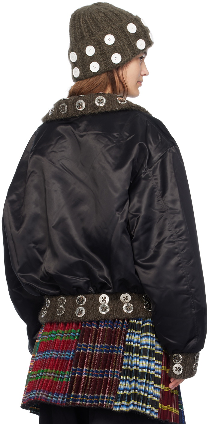 Chopova Lowena Black Darling Bomber Jacket