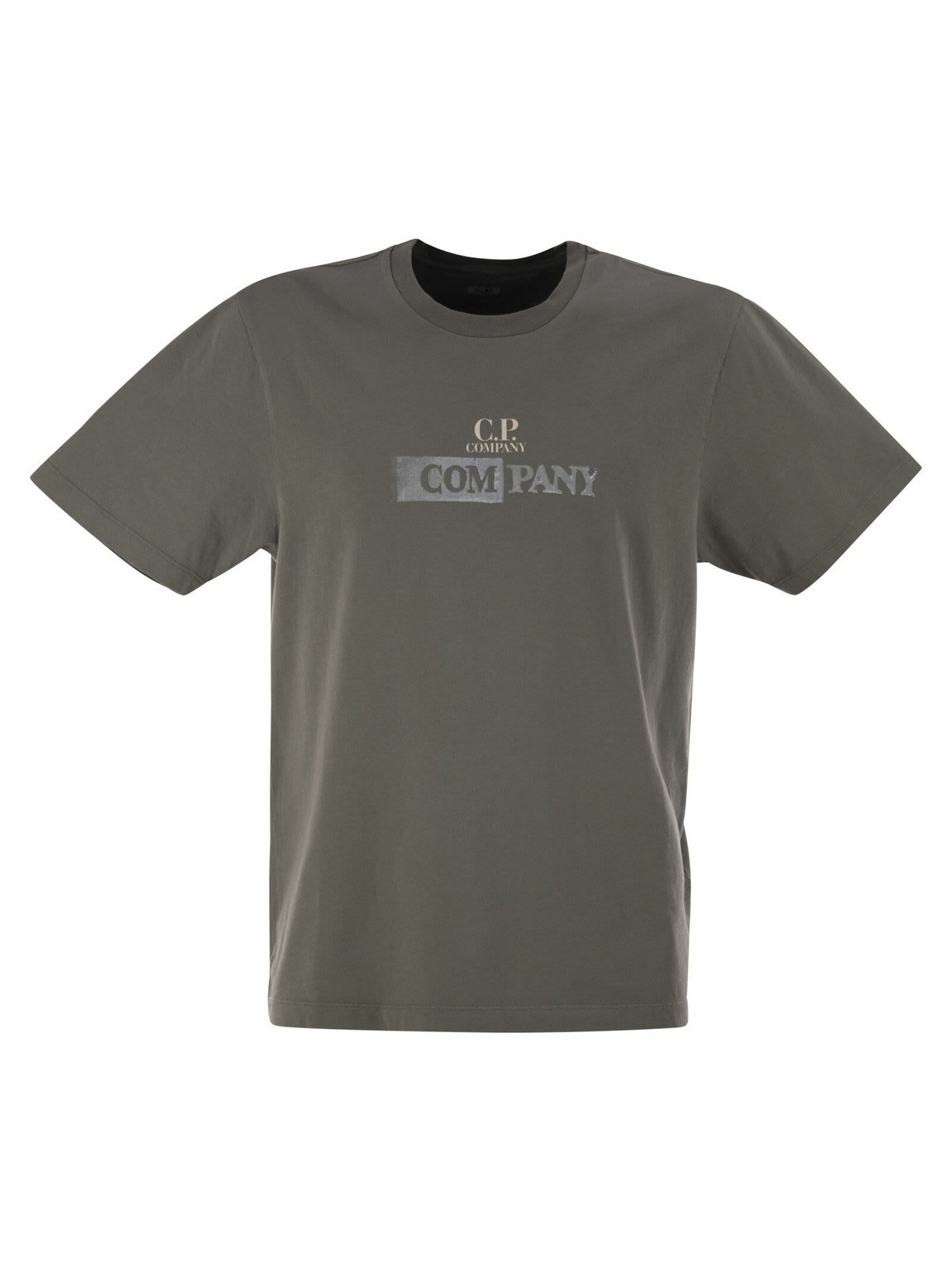 C.P. Company Men's Metropolis Box Logo T-Shirt in Total