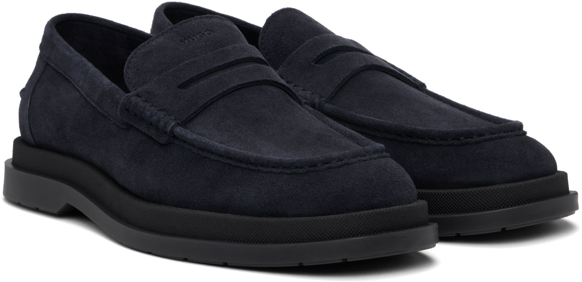 Hugo Navy Suede Loafers