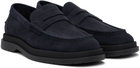 Hugo Navy Suede Loafers