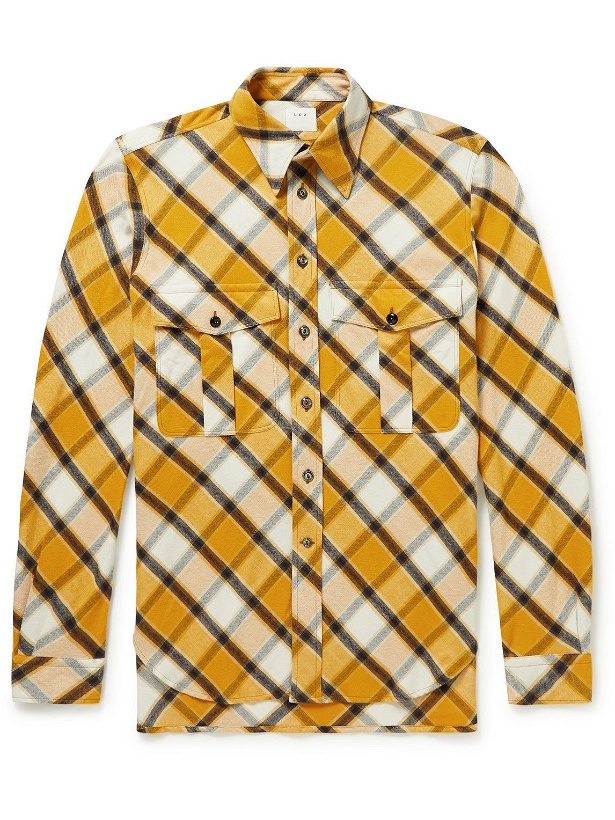 Photo: L.E.J - Checked Cotton-Flannel Shirt - Yellow