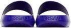 Versace Blue Barocco Slides