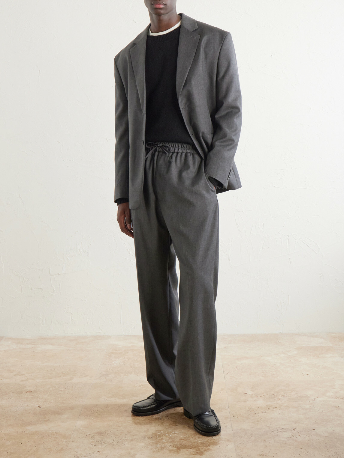 Officine Générale - Nilson Straight-Leg Wool, Cashmere and Silk-Blend Suit Trousers - Gray
