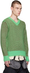 Craig Green Green Brushed Reversible Sweater