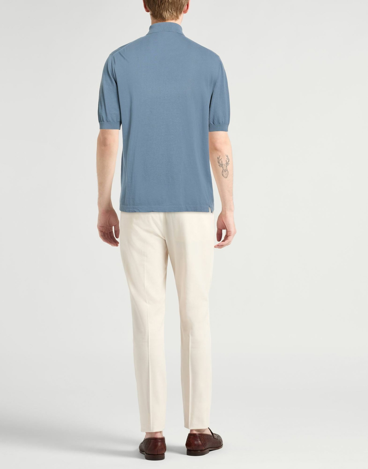 Eleventy Platinum Mens Polo shirt Slate in Blue