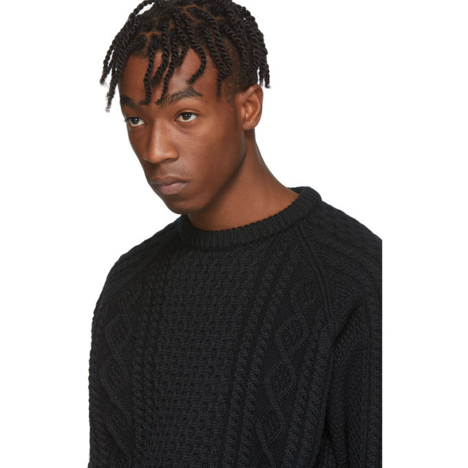 Noah NYC Black Fisherman Sweater Noah NYC