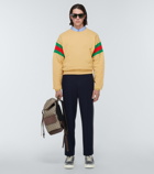 Gucci - Web Stripe cotton jersey sweatshirt